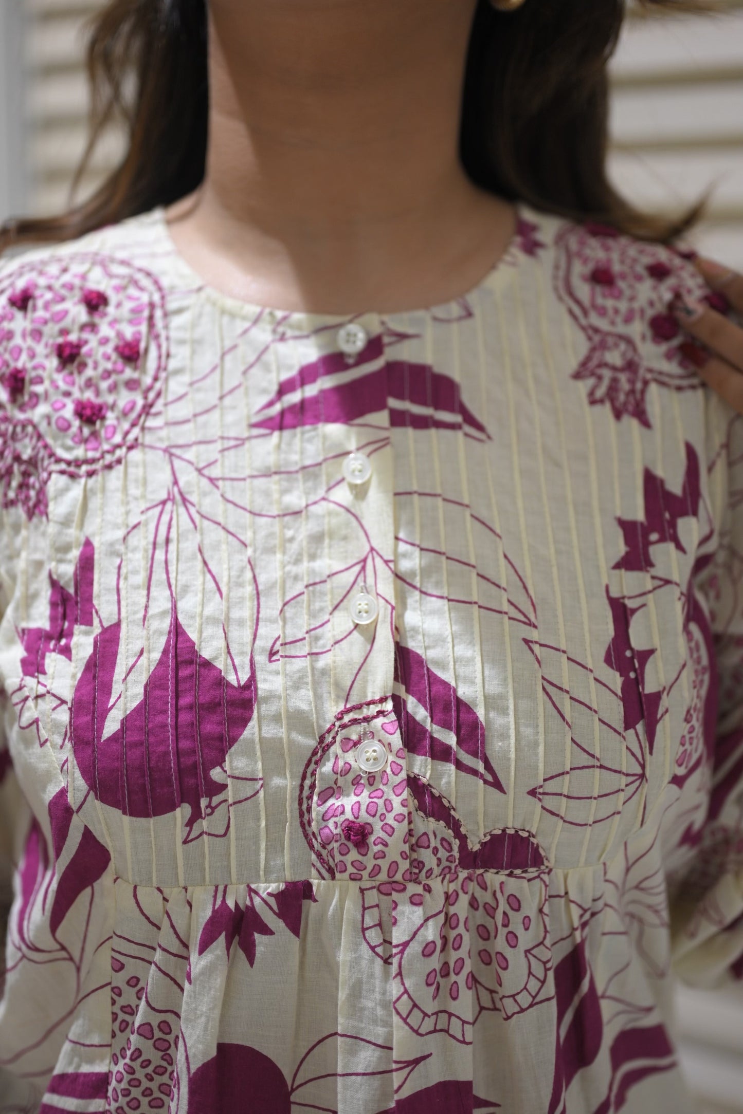 Pia Pomegranate Blouse