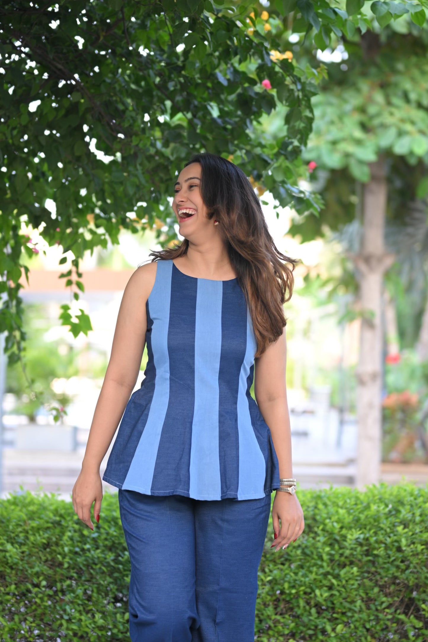 Pernia Dual Denim Top