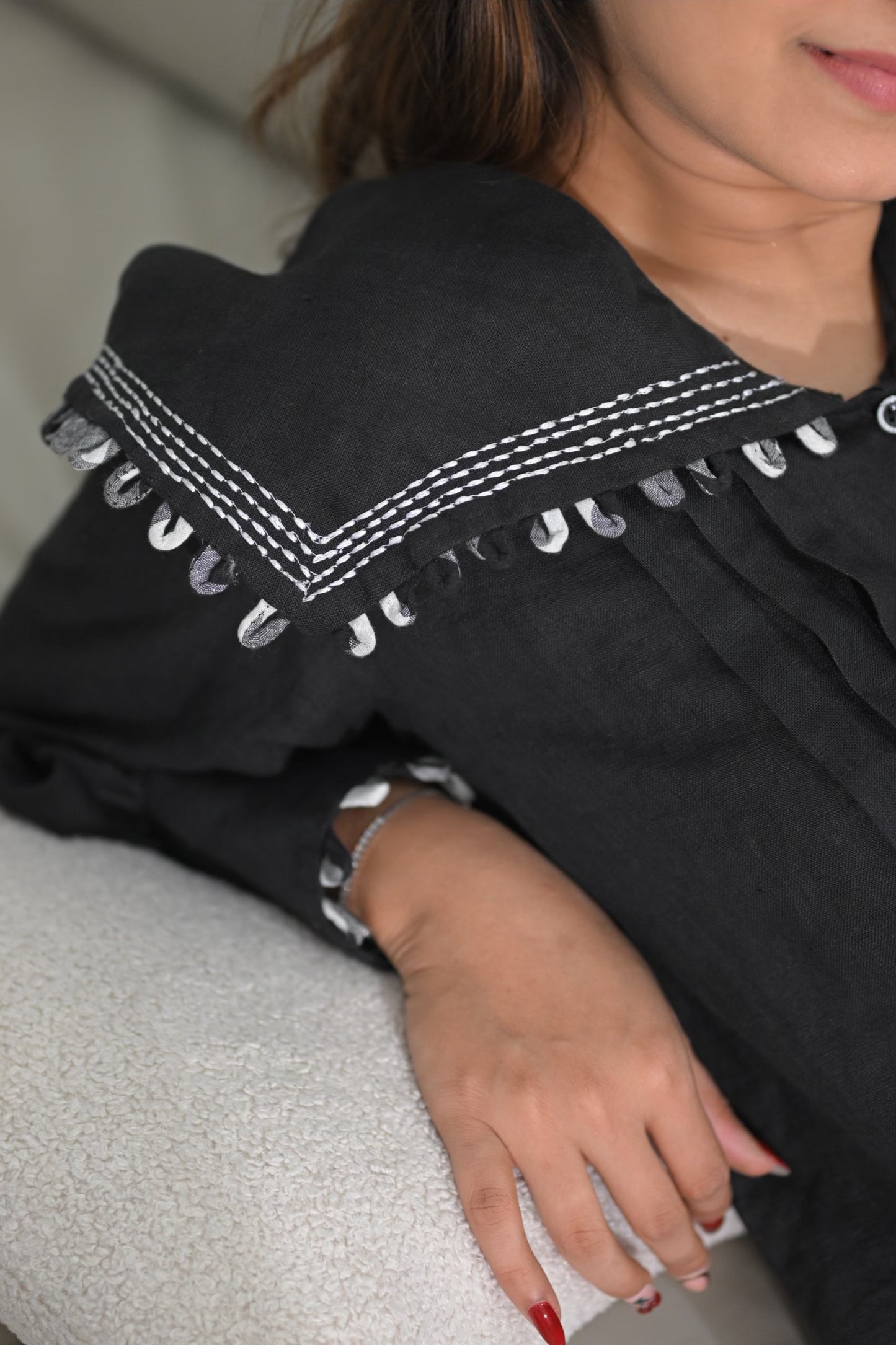 Masoom Black Linen Shirt