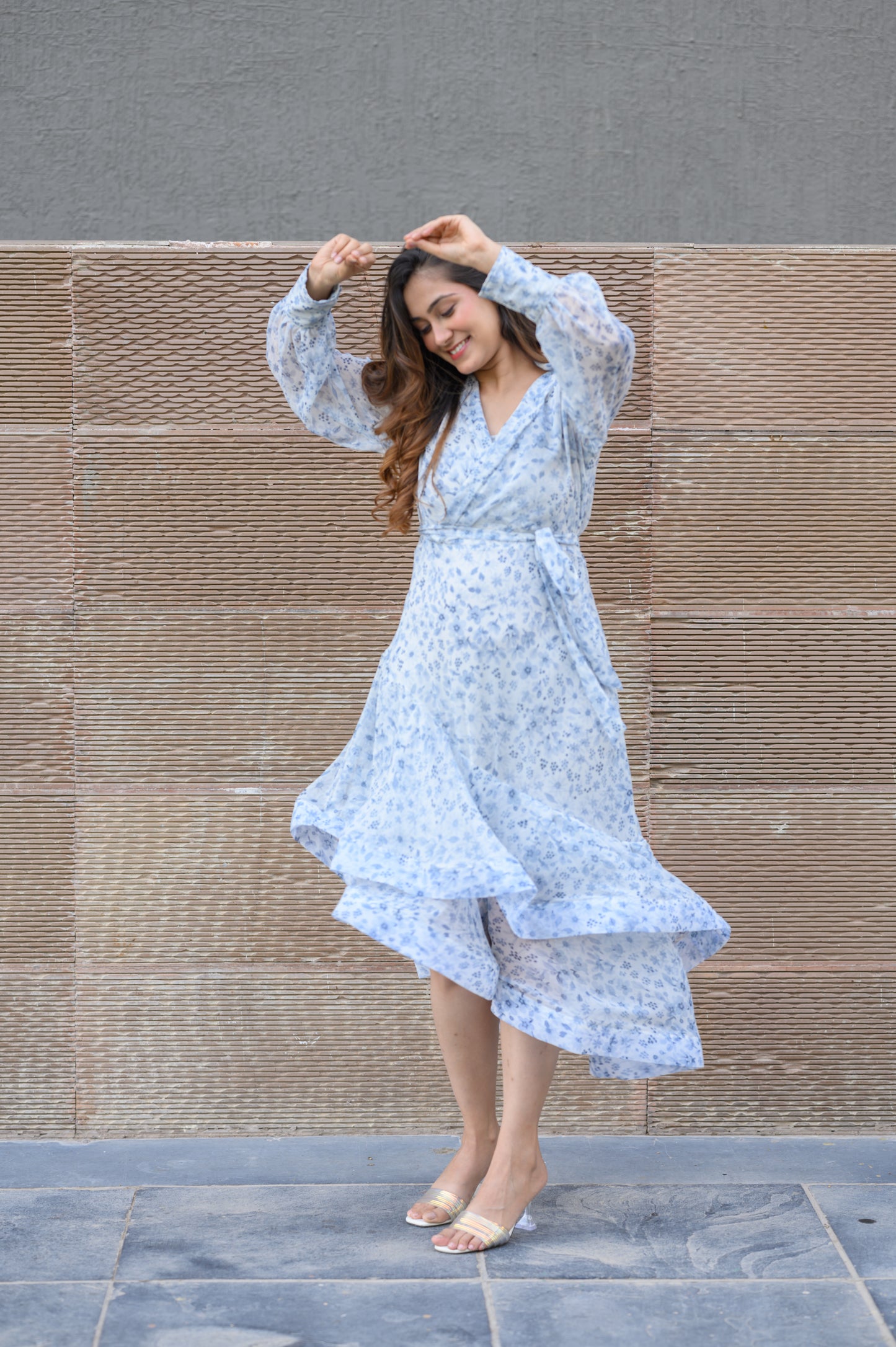 Wrap Midi Dress - S-M