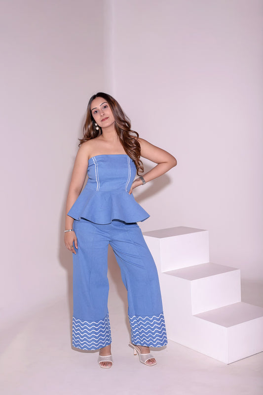Leher Wide-Leg Denim Pants