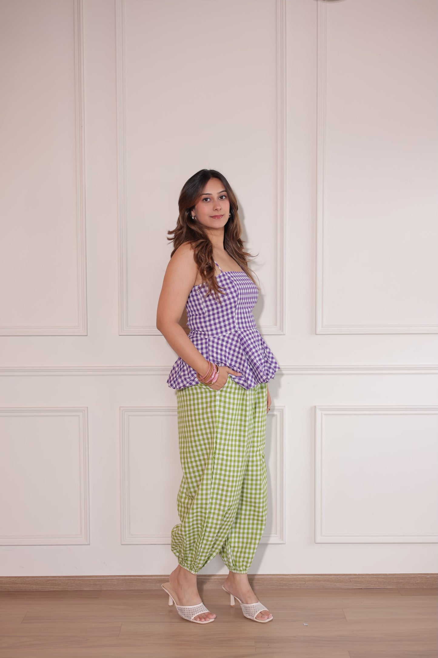 Dolce Gingham Balloon Pants