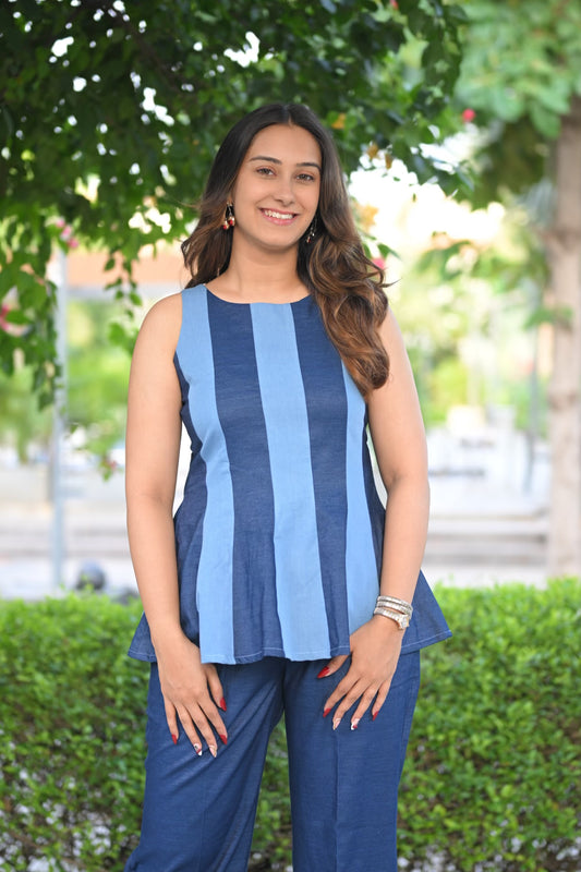 Pernia Dual Denim Top