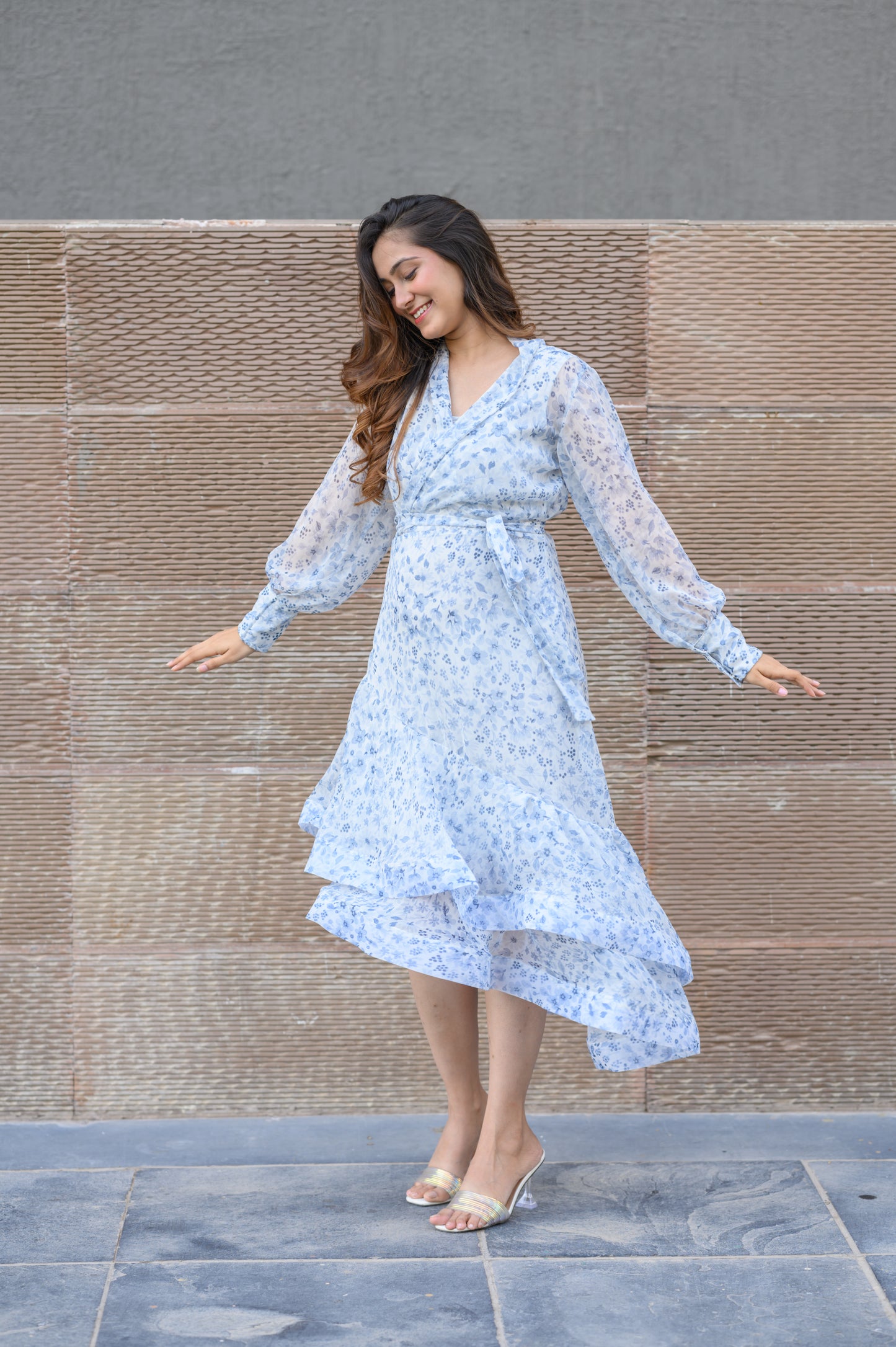 Wrap Midi Dress - S-M